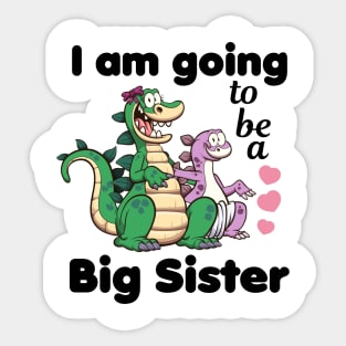 I’m Going To Be A Big Sister Cartoon Sticker